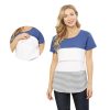 model3c - Copie T-shirt de maternité rayé pour femmes