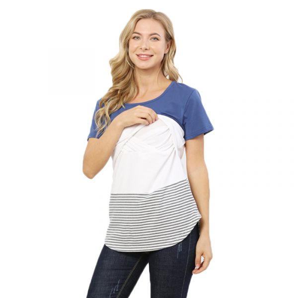 model3t - Copie T-shirt de maternité rayé pour femmes