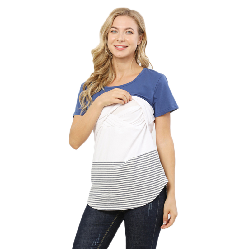 T-shirt de maternité rayé pour femmes