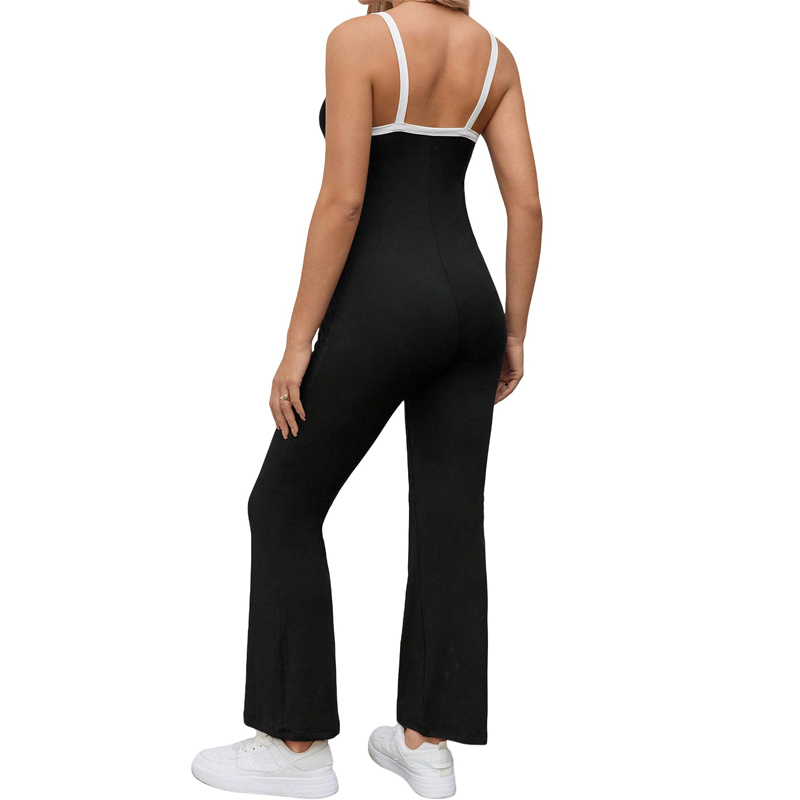 model4 Combinaisons évasées Sans manches Sangle Dos nu