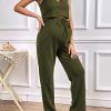 Ensemble de vêtements de maternité 2 pièces débardeurs solides et pantalons amples