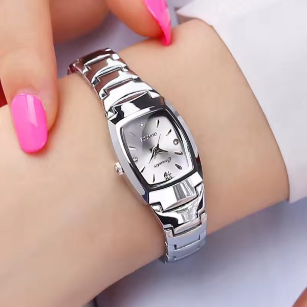 Montre de luxe pour femme en acier inoxydable