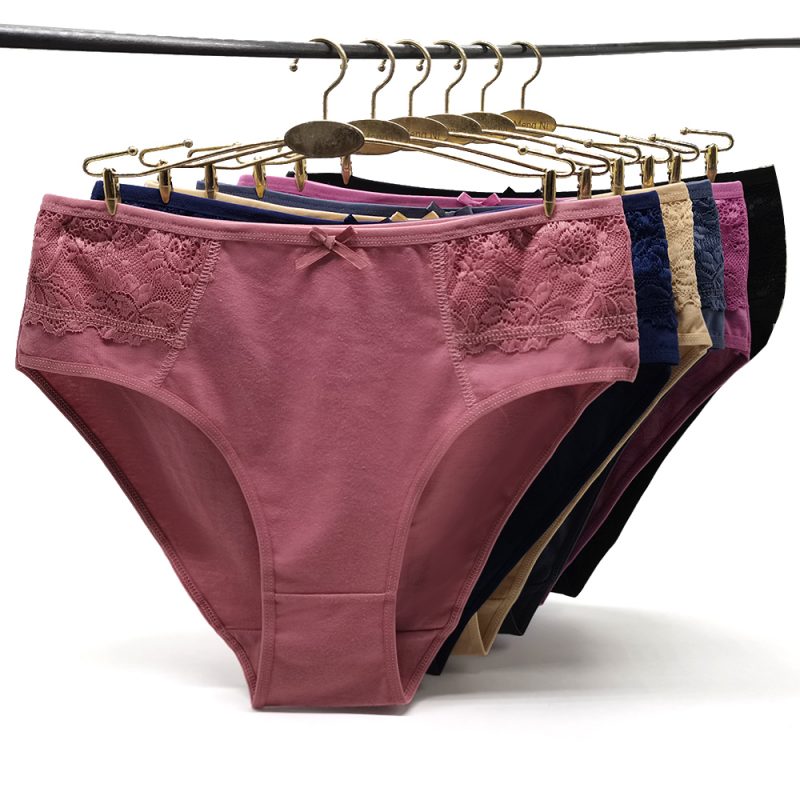 89710 (6) Culotte Femme Grande Taille en Spandex et Coton