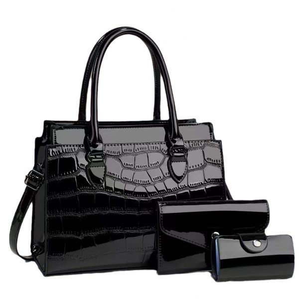 Sac fourre-tout femme en PU motif pierre