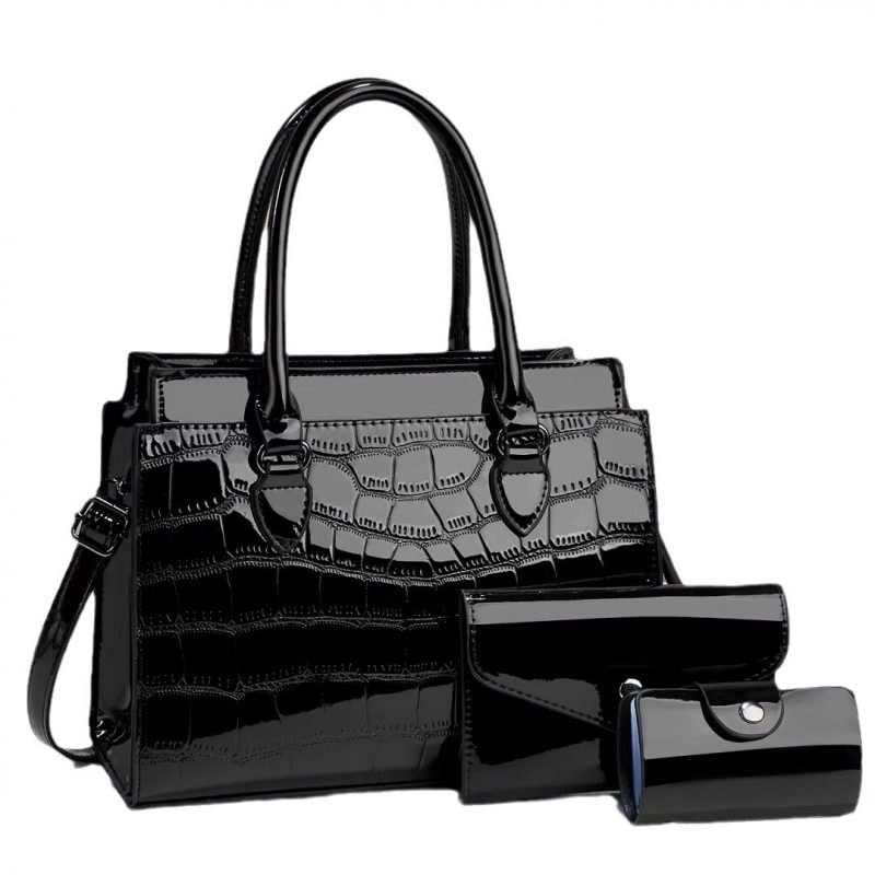 Sac fourre-tout femme en PU motif pierre