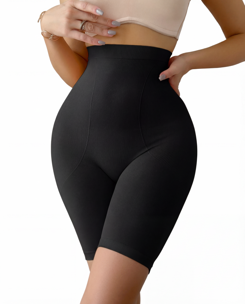 Short gainant taille haute sans couture