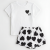 Ensemble de pyjama court à volants pour femme