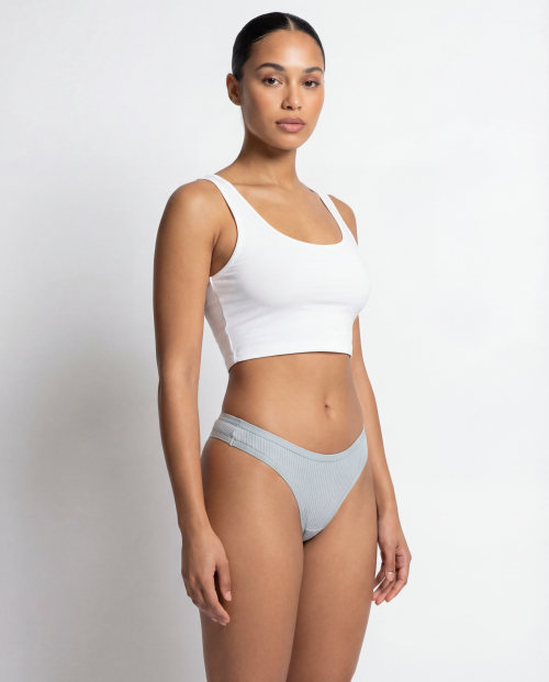 Tanga taille basse en coton modal pour femmes