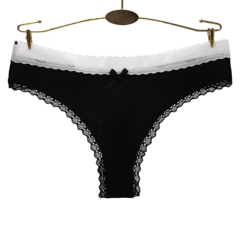 Tanga sexy en coton et spandex