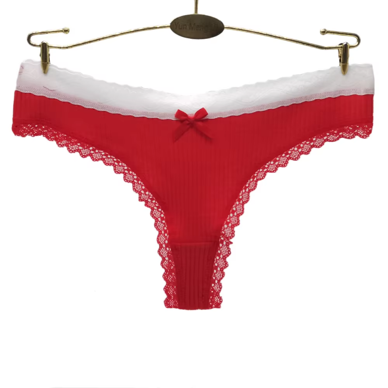 Tanga sexy en coton et spandex