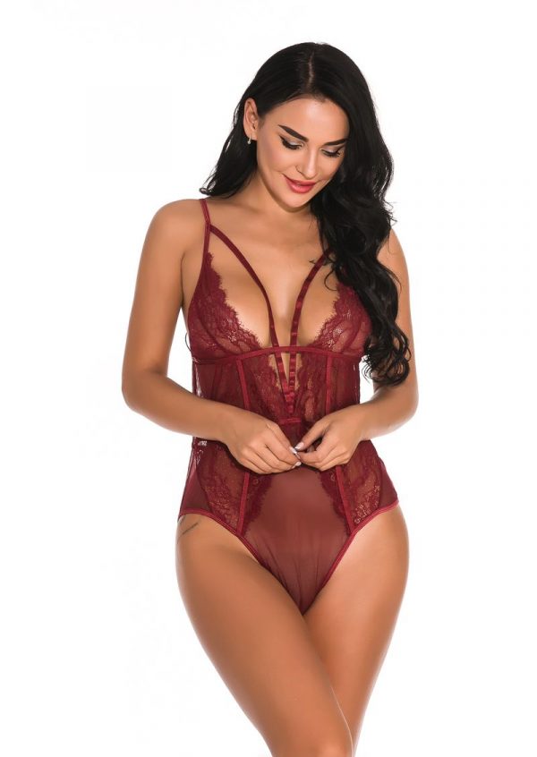 Body sexy en dentelle pour femme