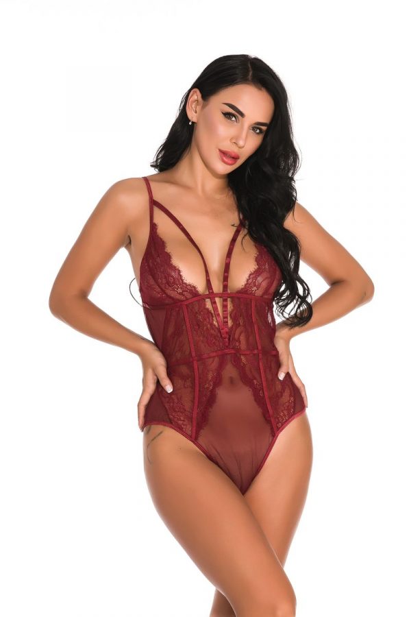 Body sexy en dentelle pour femme