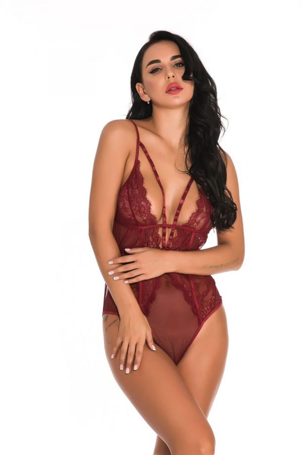 Body sexy en dentelle pour femme