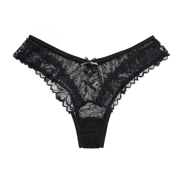 Xvj_jwOQ Tanga en dentelle florale contrastée