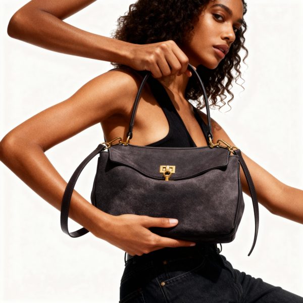 Sac Fourre-Tout Décontracté en Daim