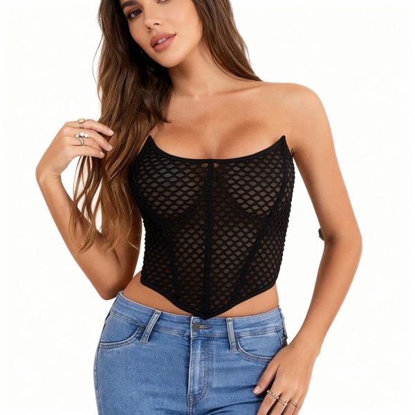Corset Femme Sans Bretelles en Dentell