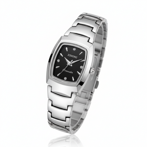 Montre de luxe pour femme en acier inoxydable