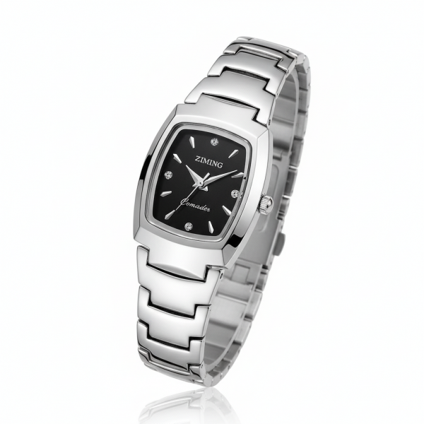 Montre de luxe pour femme en acier inoxydable