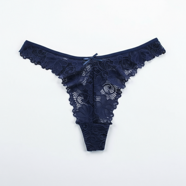 Tanga en dentelle transparente pour femmes