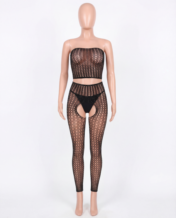 Bodystocking sexy évider résille