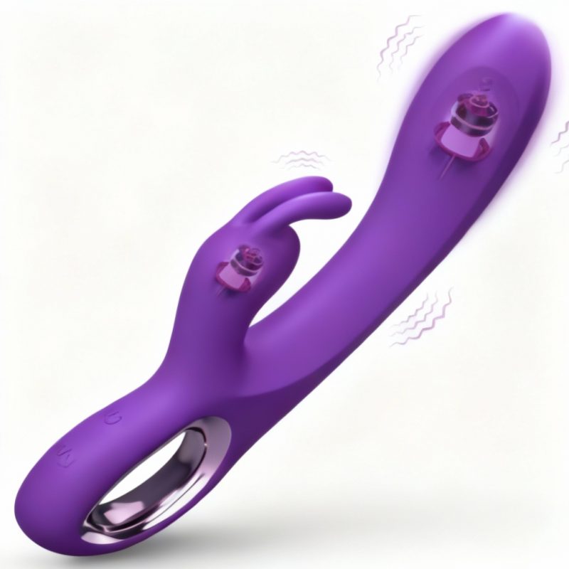 Gode Vibrant Lapin à Double Tête