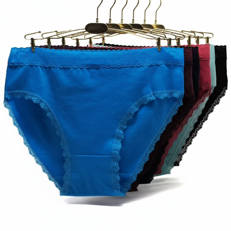 Culotte Femme Grande Taille en Coton et Spandex