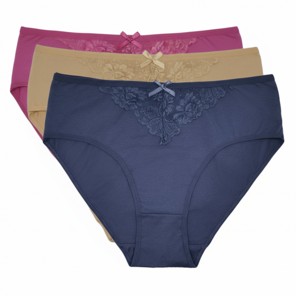 Culotte Femme Grande Taille en Spandex et Coton