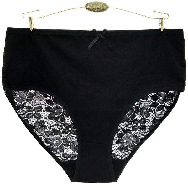 Culotte grande taille en coton et spandex pour femme