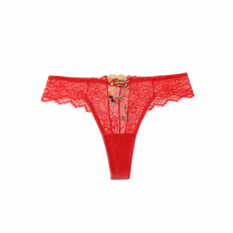 jhp;98p Tanga sexy en dentelle respirant sans couture pour femmes