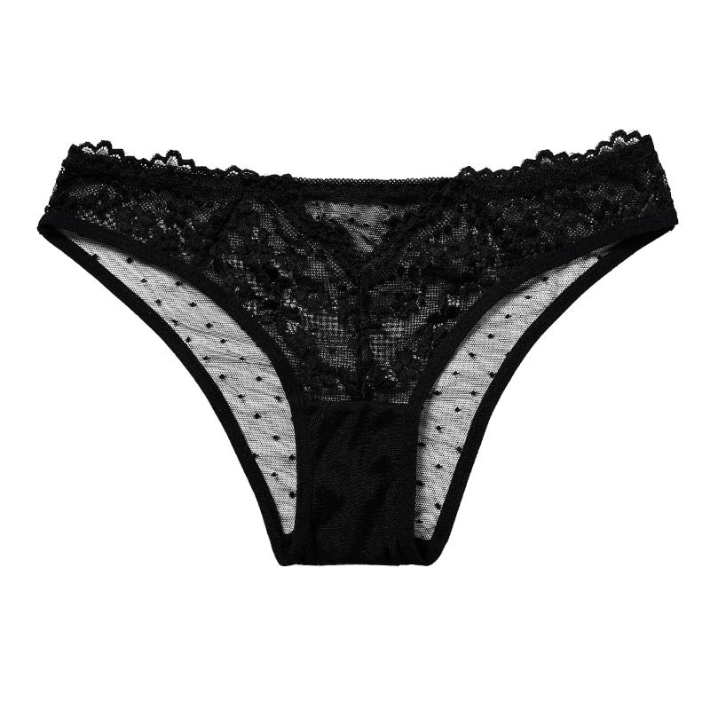 Slip Transparent Femme à Couleur Unie