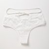 Tanga sexy à bretelles croisées en dentelle pour femmes