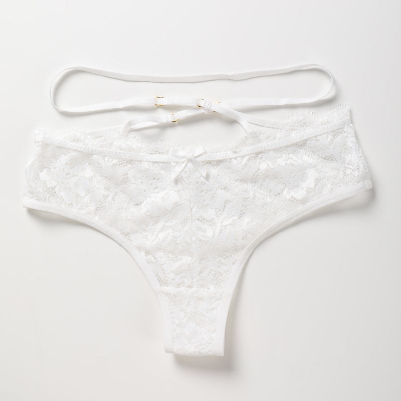 model2b - Copie - Copie - Copie Tanga sexy à bretelles croisées en dentelle pour femmes