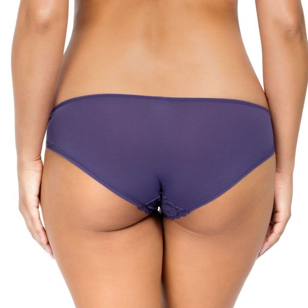 Culotte sexy en dentelle florale violette pour femme