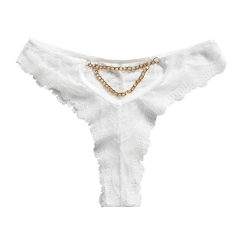 model3l Tanga transparent en dentelle pour femmes