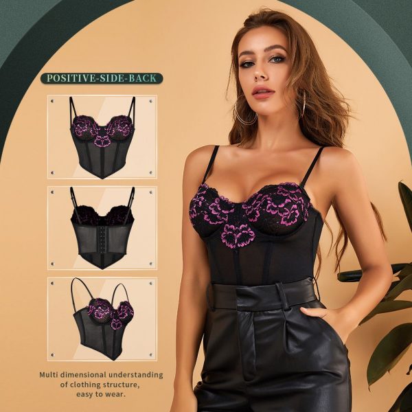model5re - Copie Corset Femme en Dentelle Vintage