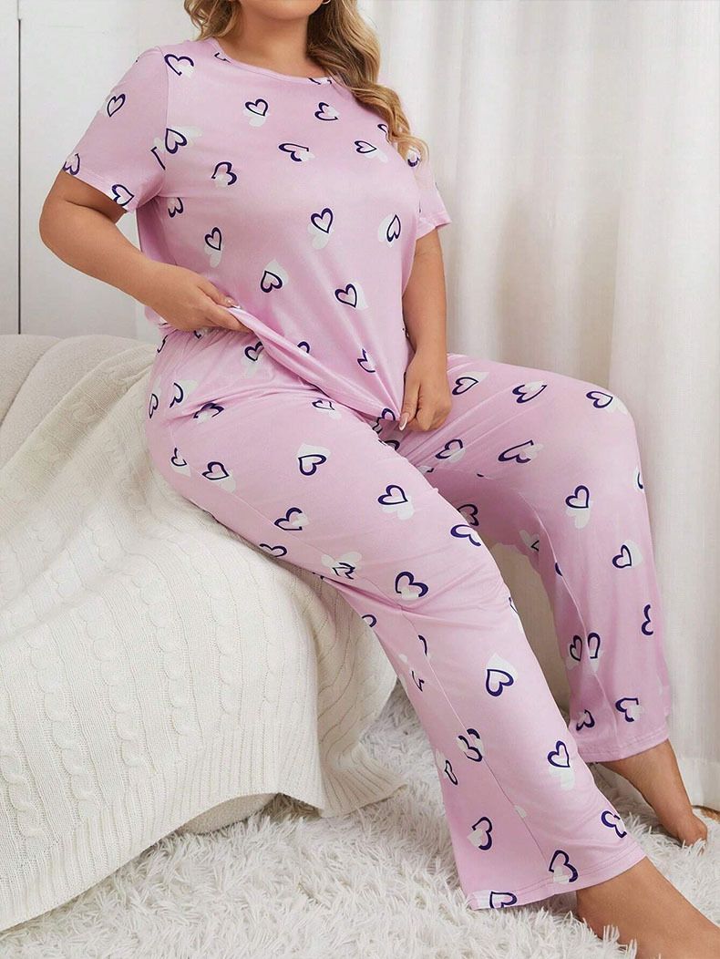 model5yoi Ensemble de pyjama grande taille pour femme