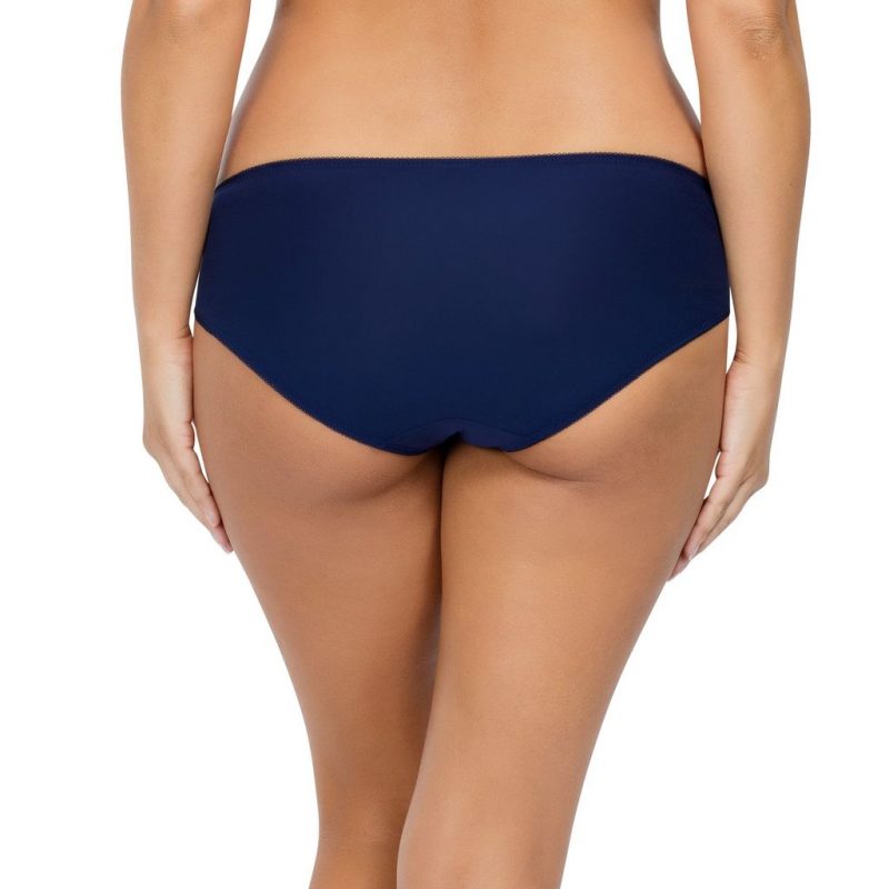 Culotte sexy en dentelle florale contrastante