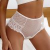 model7k Culotte Taille Haute en Crochet Dentelle