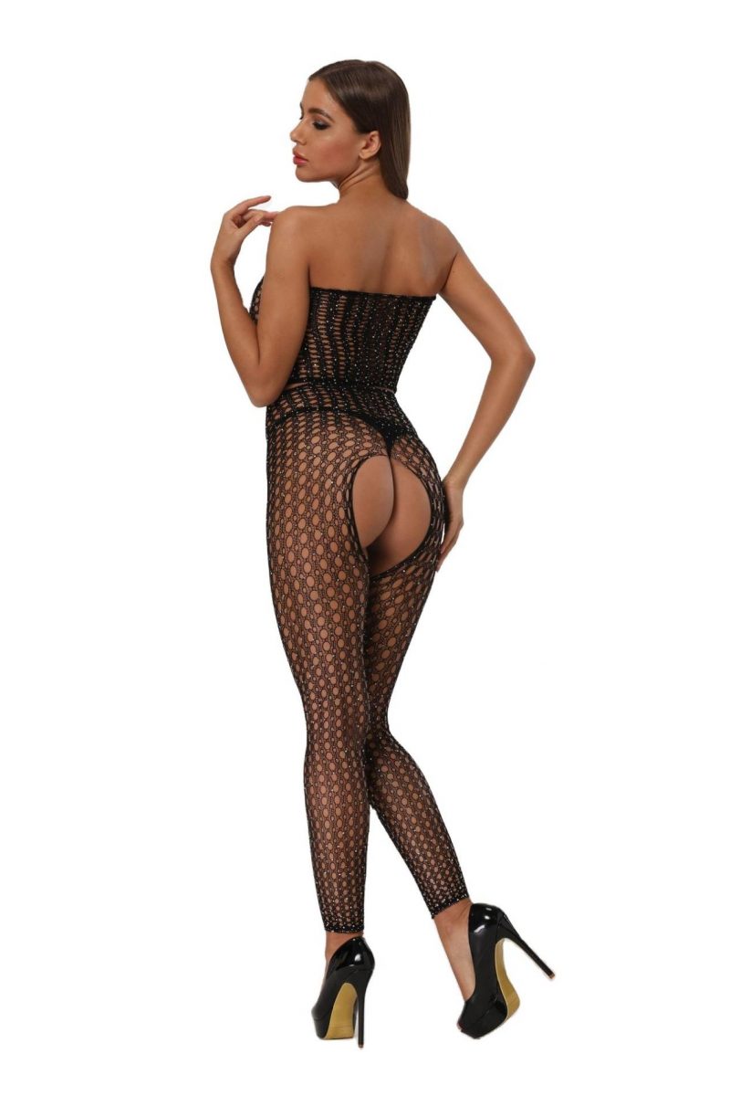 Bodystocking sexy évider résille