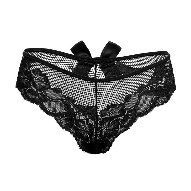 v4dJYjcA Tanga en dentelle florale avec nœud au dos pour femme