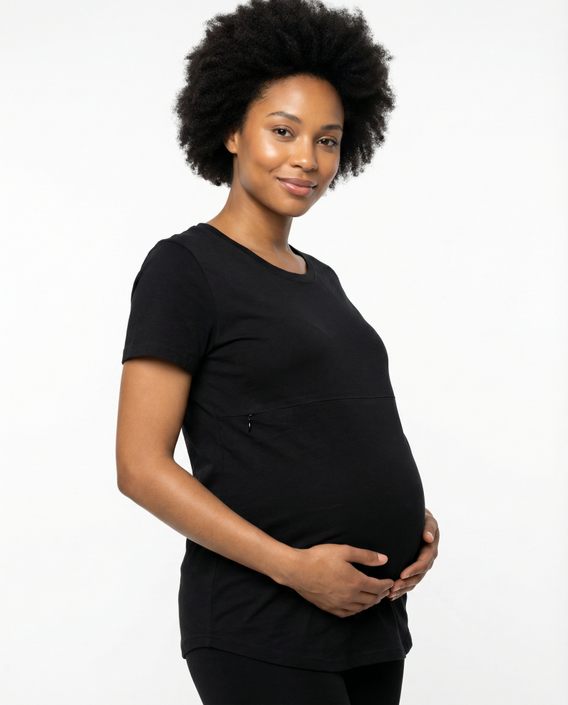 T-shirt d’Allaitement Maternité Coton Doux