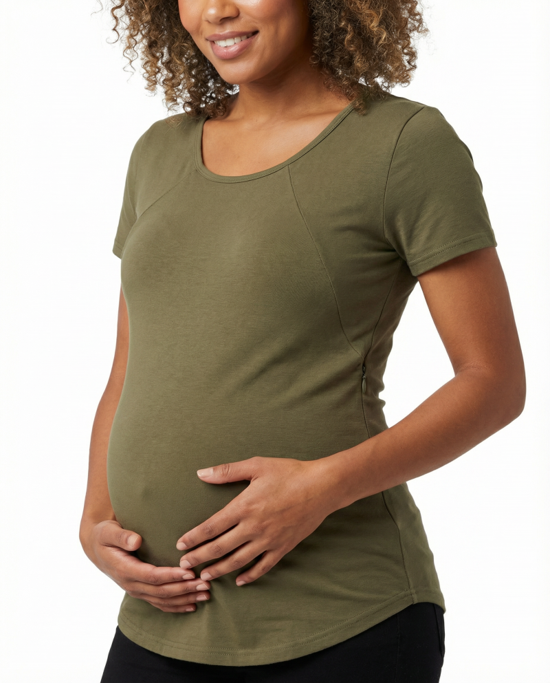 T-shirt d’Allaitement Maternité Coton Doux