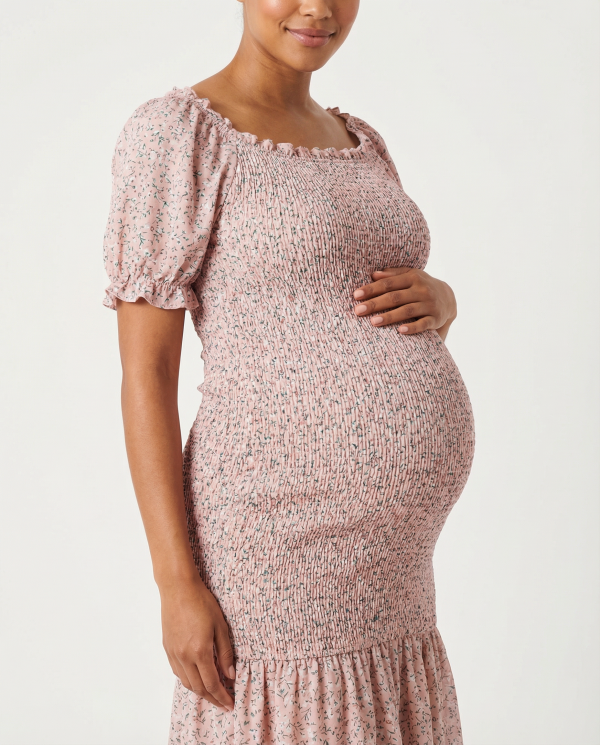 Robe grossesse décontractée manches courtes