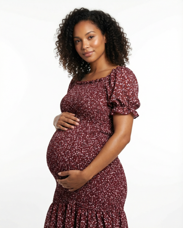 Robe grossesse décontractée manches courtes