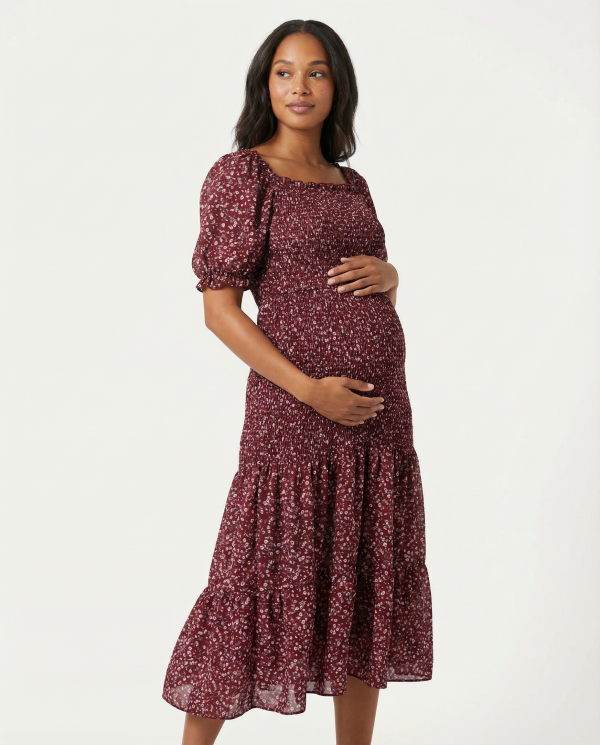 Robe grossesse décontractée manches courtes