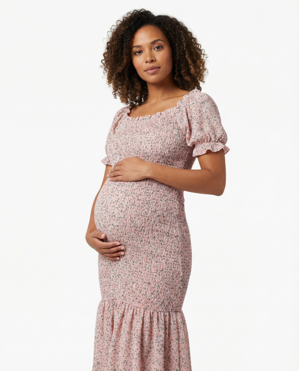 Robe grossesse décontractée manches courtes