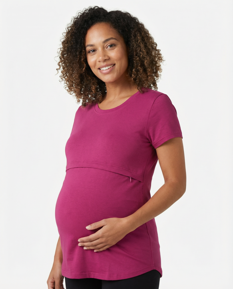 T-shirt d’Allaitement Maternité Coton Doux