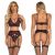 Ensemble lingerie sexy col V profond – Soutien-gorge et string