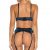 Ensemble lingerie sexy col V profond – Soutien-gorge et string