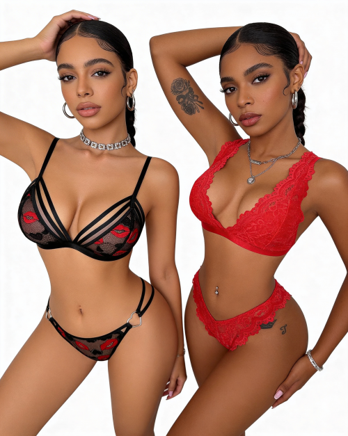 Ensemble Soutien-Gorge et Culotte en Dentelle5